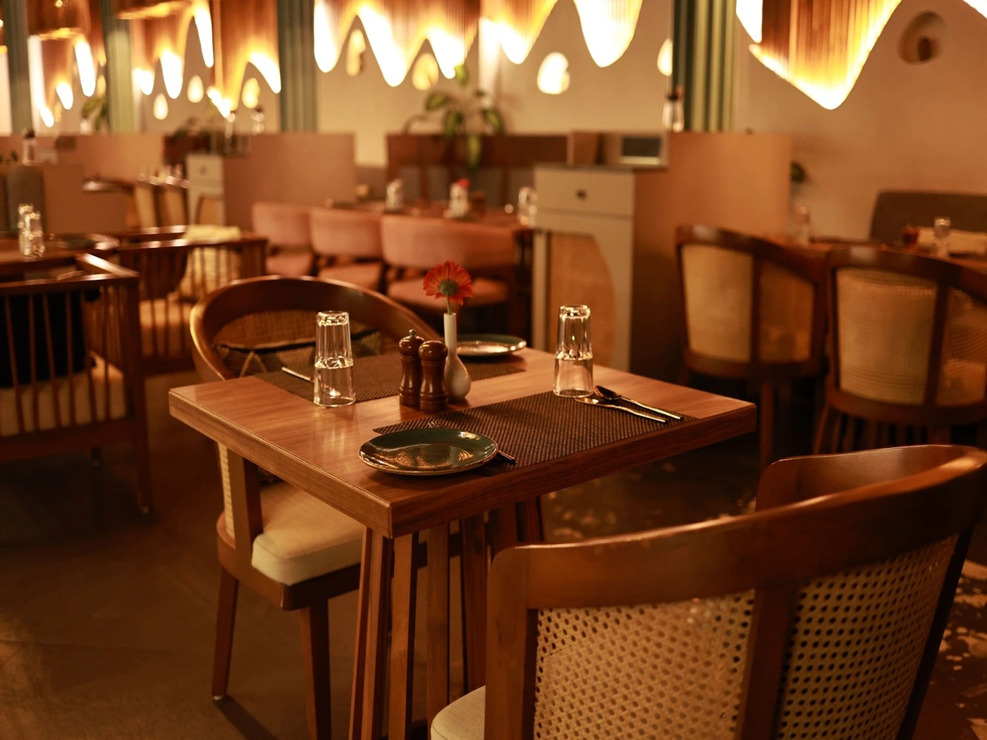 Contemporary restaurant interior