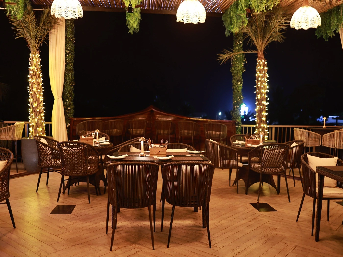 Rooftop evening atmosphere
